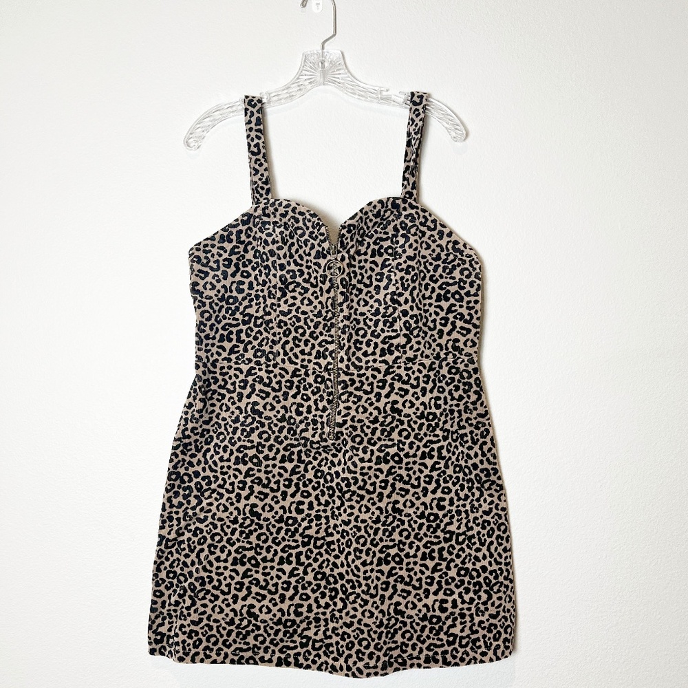 Wild Fable (Target) Stretch Bodycon Corduroy Cheetah Dress - Size XL